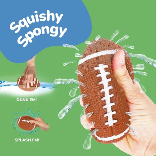 Miniatura 3 de ArtCreativity Pelotas deportivas, juguetes para salpicaduras de agua, juego de 3, juguetes de baño esponjosos para niños, 3 diseños diferentes