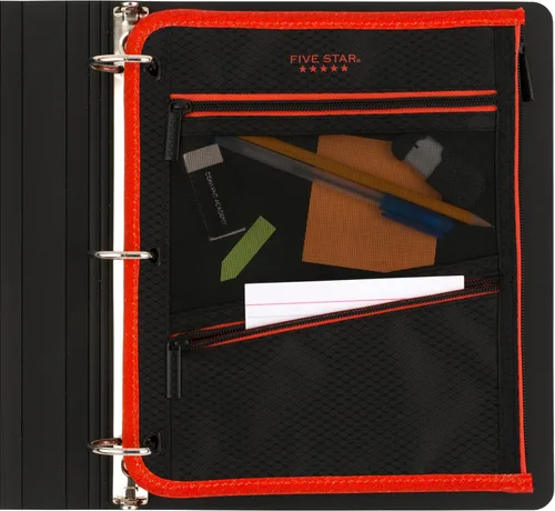 Miniatura 6 de Five Star Bolsa con cierre, bolsa para lápices, estuche para lápices, se adapta a carpetas de 3 anillos, el color puede variar (50642)