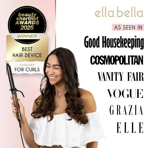 Miniatura 2 de ELLA BELLA® Rizador de pelo profesional de 1 pulgada • Rizador de pelo profesional • Varita rizadora • Plancha rizadora de cerámica • Transforma tu