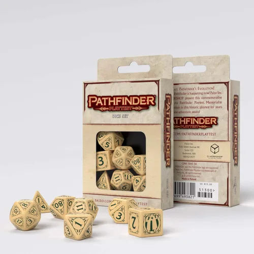 Miniatura 2 de Q WORKSHOP Pathfinder Playtest RPG Juego de dados 7 piezas ornamentadas