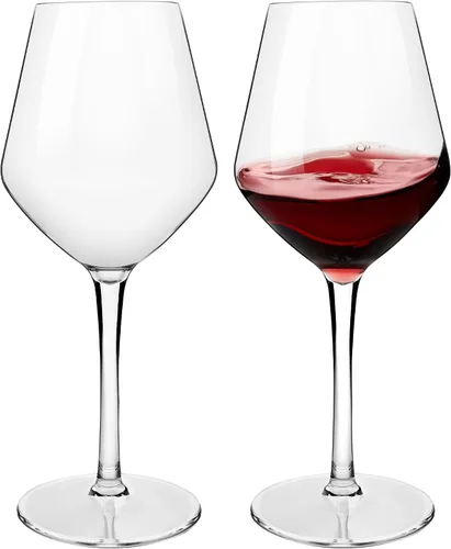Juego de 2 copas de vino de plástico Tritán irrompibles color burdeos, copas de vino tinto transparentes inastillables, regalo para fiestas, bodas,