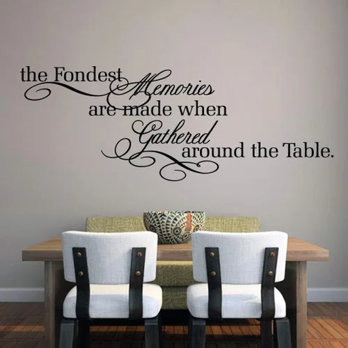 Miniatura 6 de Sweetums Signatures - Adhesivo de pared para comedor, cocina - Los recuerdos más grandes, pegatina reunidos alrededor de la mesa - Varias opciones