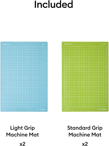 Miniatura 3 de Cricut Paquete variado de alfombrillas (4 unidades, 8.5 x 12 pulgadas) - para máquina Joy Xtra - Incluye 2 agarre estándar y 2 LightGrip