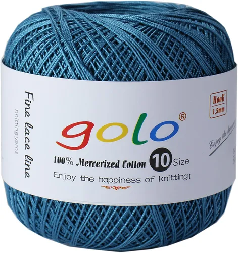 Miniatura 104 de Golo - 3 bolas de hilo de ganchillo tamaño 10, hilo de crochet para tejer a mano 102