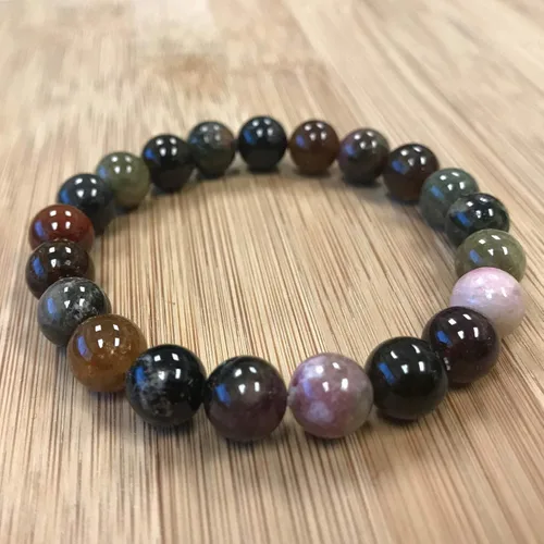 Miniatura 524 de Gem Avenue Handmade Round Bead Stretch Bracelet Unisex Natural Stone Beaded Jewelry for Men & Women, Elastic Wristband for Daily Wear