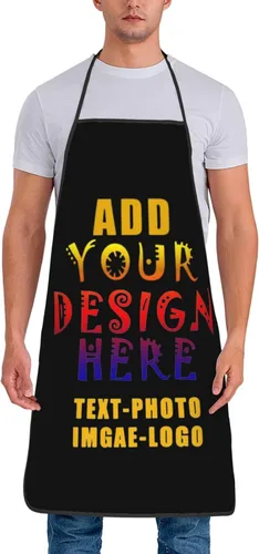 Miniatura 3 de Delantal personalizado personalizado para mujeres y hombres, delantales de cocina para cocinero, nombre personalizado, texto, logotipo, imagen