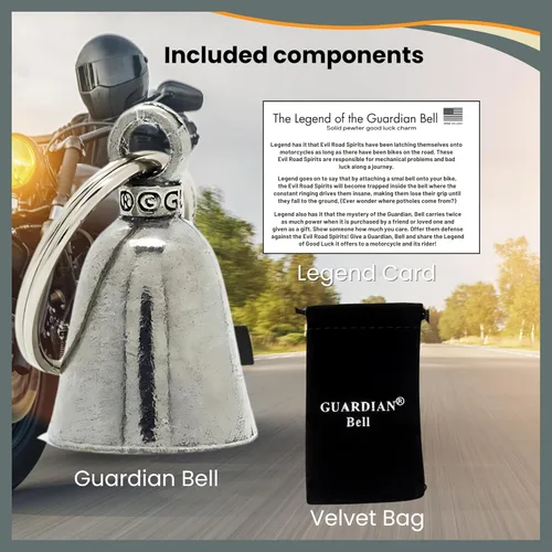 Miniatura 5 de PRINCE ALBERT Guardian® Bell Motocicletas - Accesorio para Harley HD Gremlin, campana, llavero Príncipe Alberto