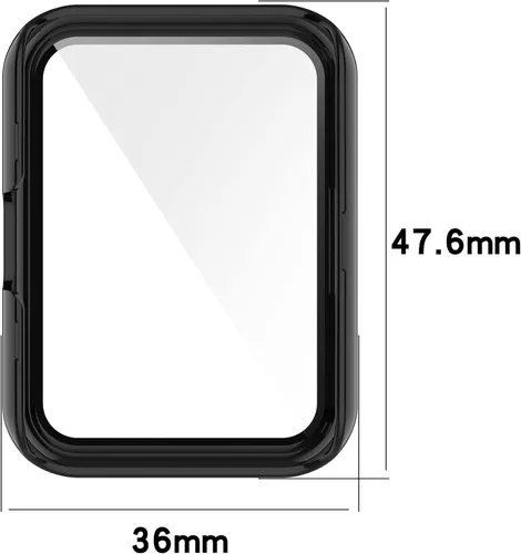 Miniatura 4 de FitTurn Compatible con Huawei Watch FIT 2 Funda protectora de pantalla PC + película templada resistente a los arañazos Funda protectora para Huawei