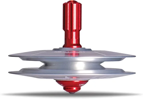 Tops OVNI - Altura 611 | Top giratorio de metal | Inspirado en el incidente OVNI de la Unión Soviética de 1986 | Cuerpo OVNI de aluminio plateado