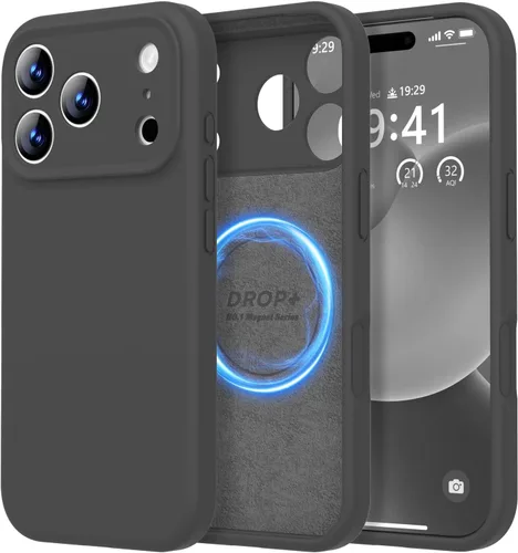 Miniatura 238 de LOVE 3000 Compatible con Funda para iPhone 15, [Cámara de Cobertura Completa de Silicona Suave] [Protección contra Caídas de 8 pies], Forro de Negro