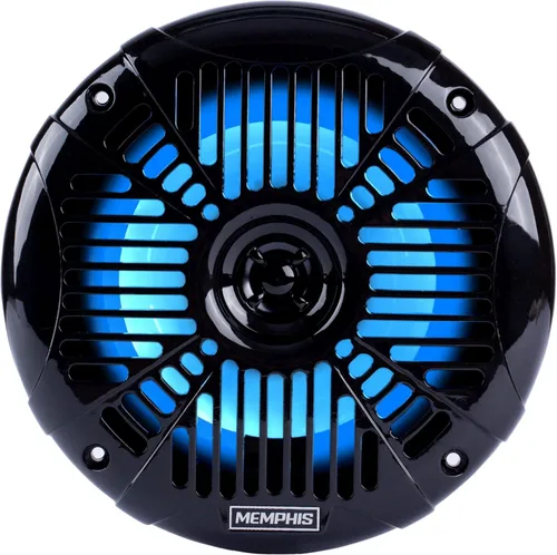 Miniatura 3 de Memphis MXA602SLB MXA OEM Fit 6.5" altavoces coaxiales de grado marino, negro con LED azul - par