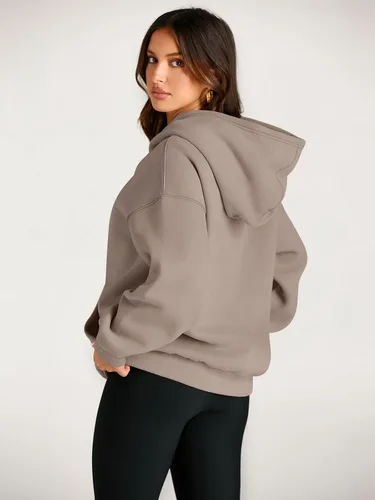 Miniatura 4 de EFAN - Sudadera con capucha para mujer - Sudadera de vellón sobredimensionada con mangas largas para otoño e invierno, ropa de moda inspirada