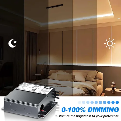 Miniatura 2 de Controlador LED regulable de 60 W 12 V para atenuador Lutron y Leviton, transformador de fuente de alimentación de CA a CC Triac/ELV/MLV para tira