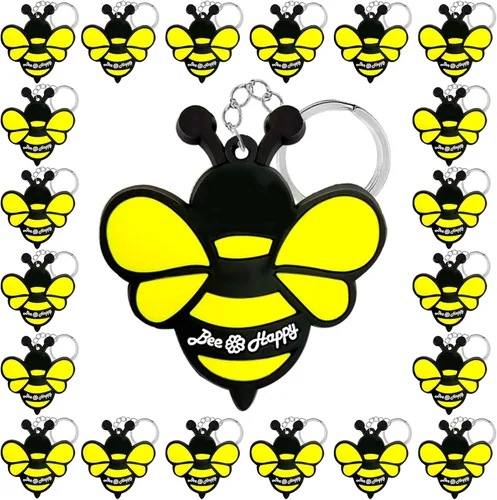 Miniatura 6 de Paquete de 24 bonitos llaveros para fiestas de abejas de miel, abejorro, mamá a abeja, Oh Babee, Baby to Bee baby shower, abeja adulta, abeja reina