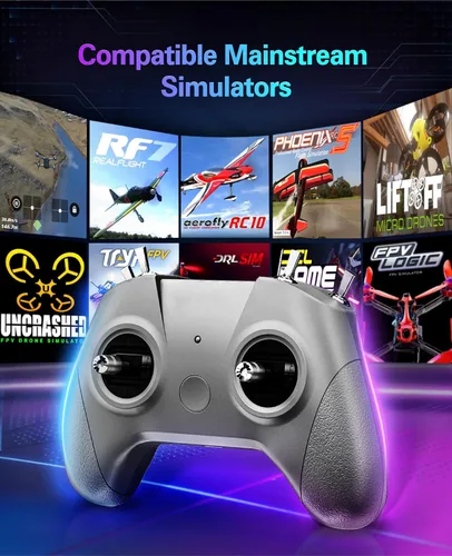 Miniatura 3 de STARDRONE Controlador de simulador de vuelo RC S8 - 8 canales FPV Drone Games Control remoto compatible con sistema popular y plataforma, ideal