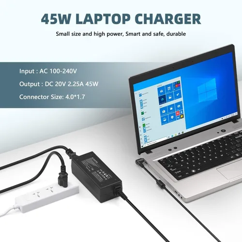 Miniatura 7 de 20V 2.25A 45W Adaptador de CA Cargador Portátil para Lenovo Ideapad Compatible con 100 110 110s 120s 310 320 320s 510 510s 710s 720s, compatible