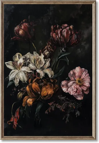 Miniatura 10 de Lienzo de diente de león en blanco y negro, diseño vintage de diente de león, póster de plantas en blanco y negro, pintura de lienzo de flores