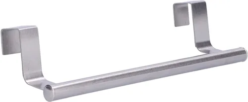 Miniatura 4 de Garosa Toallero de baño de acero inoxidable para colgar, sin perforaciones, hebilla colgante, soporte para toallas de cocina, barras individuales
