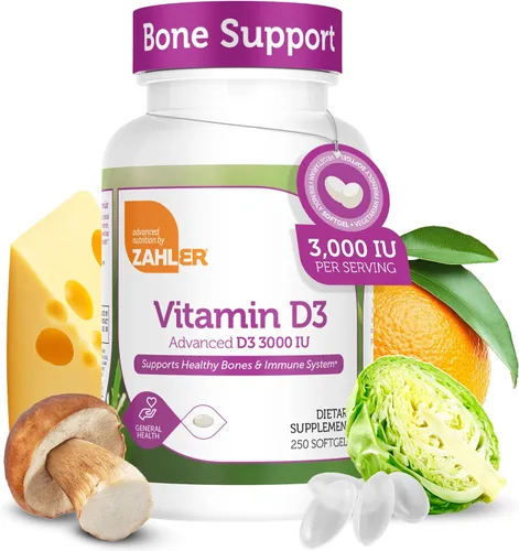 Miniatura 8 de Zahler Junior D3 Chewable 1000IU, gran sabor Chewable Vitamina D para niños, Vitamina D3 1000 IU para los niños, Certified Kosher, 250 tabletas