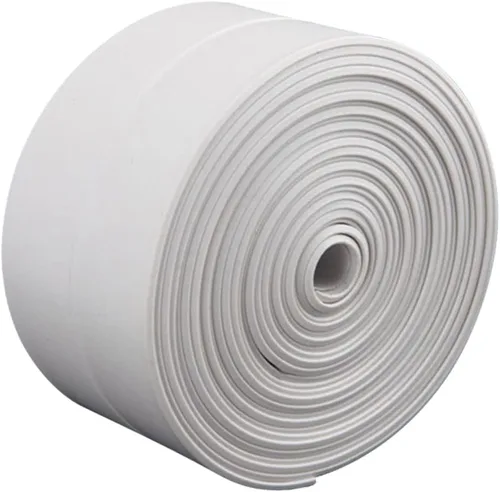 Miniatura 13 de Queenbox Cinta selladora de cinta de calafateo de 0.8 x 39.4 pulgadas, cinta de sellado autoadhesiva impermeable para protector de borde de Beige