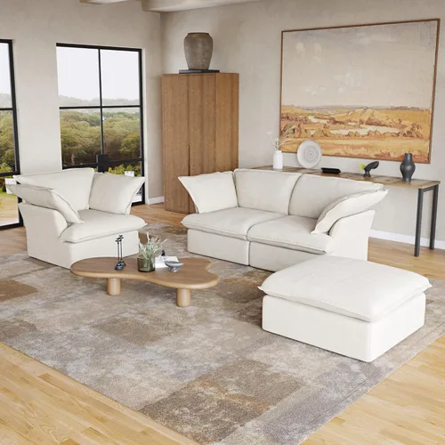 Miniatura 6 de Sofá modular otomano, sofá modular y minimalista para sala de estar moderna, para oficina y casa