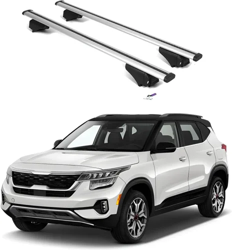 Miniatura 12 de ERKUL - Barras transversales de techo para Alfa Romeo Stelvio 2017-2026 Barras transversales de aluminio con cerradura antirrobo para techo