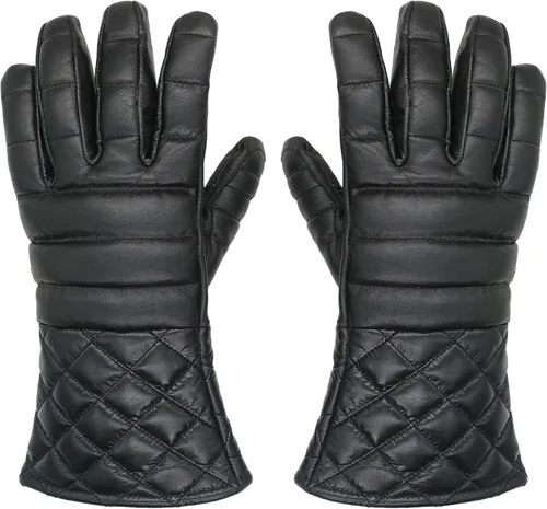 Miniatura 8 de Mythrojan Guantes de esgrima de espadachín: Hema Guantes de cuero ligeramente acolchados Renacimiento medieval