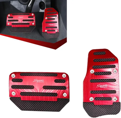 Tesnaao Juego de 2 almohadillas antideslizantes para pedal de automóvil, fundas para pedal de acelerador, protectores de pedal de freno de