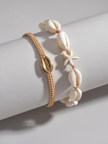 Miniatura 3 de Verdusa Juego de 2 pulseras de tobillo para mujer, cadena de tobillo ajustable, joyería para pies