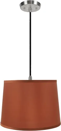 Miniatura 12 de Aspen Creative, 72306-11 - Kit de conversión de luz colgante de techo con pantalla de tela imperio de tapa dura, 14 pulgadas de ancho