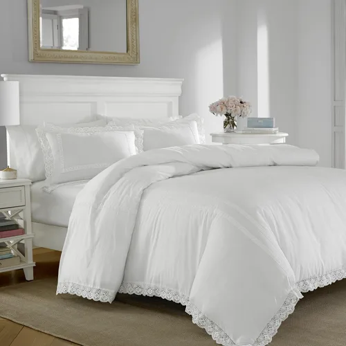 Miniatura 2 de Laura Ashley - Juego de funda de edredón tamaño individual, ropa de cama reversible de algodón con funda a juego, decoración ligera del hogar