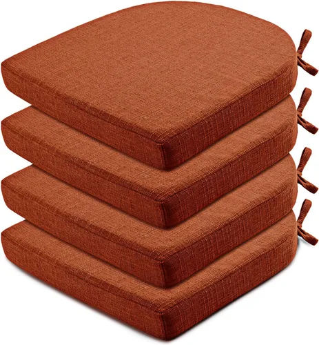 Miniatura 21 de Wellsin Cojines para sillas de comedor, 4 unidades, cojines para sillas de cocina con lazos y base antideslizante, almohadillas para sillas de Azul