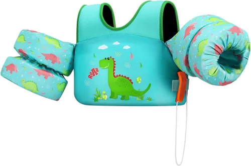 HeySplash Swim Vest for Kids, Toddler Pool Floaties Fit 22-30-40-50-60-66 Lbs, Children Puddle Swimming Jumper Jacket with Safety Buckle, Water Wing