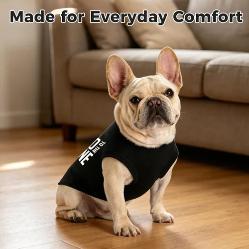 Miniatura 7 de BINGPET Bad to The Bone - Camiseta de algodón suave para cachorros, transpirable, ligera, para disfraz de perro, chaleco sin mangas, lavable a