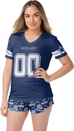 Miniatura 12 de FOCO NFL womens Nfl Team Logo Ladies Gameday Ready Jersey Pajama Set
