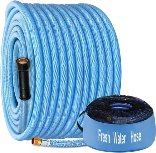 Miniatura 12 de Kohree: Manguera de agua para caravana de 15 pies mejorada, manguera de agua potable premium de 5/8" para autocaravana, sin fugas, sin arrugas
