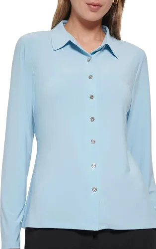 Miniatura 5 de Tommy Hilfiger Blusa de punto de manga larga con cuello y botones en la parte delantera