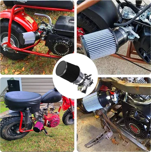 Miniatura 6 de Kit de Adaptador de Filtro de Aire de Carburador Mejorado de Alto Rendimiento con Bujía de Admisión Compatible con Predator 212cc 6.5 Hp Honda Gx160