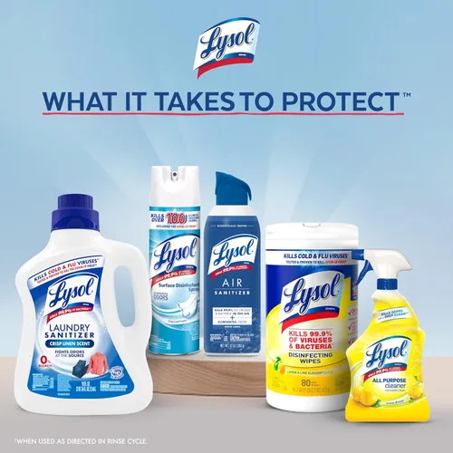 Miniatura 7 de Lysol Aditivo Sanitizante para Lavandería, Free & Clear, Libre de Fragancias y Colorantes, Sanitizante para Lavandería 0% Blanqueador, Eliminador