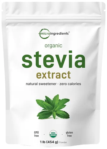 Miniatura 9 de Micro Ingredients Polvo con 90 % de extracto de stevia orgánica, endulzante natural sin calorías, 1