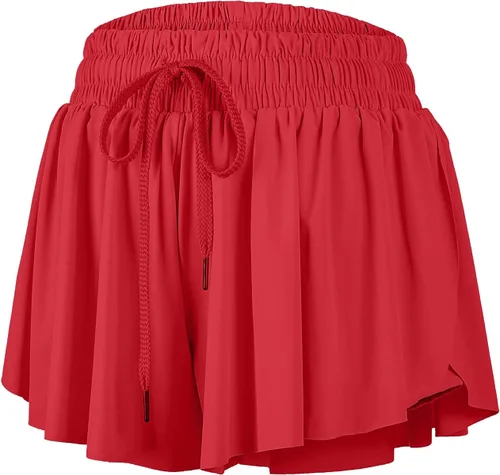 Miniatura 21 de Blaosn Pantalones cortos atléticos fluidos para mujer, gimnasio, yoga, entrenamiento, correr, pantalones cortos de tenis, falda falda linda, ropa