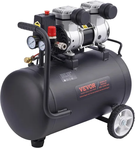 Miniatura 9 de VEVOR Compresor de aire, tanque de acero de 8 galones, 1HP 2.2 CFM@90 PSI Compresor de aire libre de aceite y presión máx. 120PSI, compresor