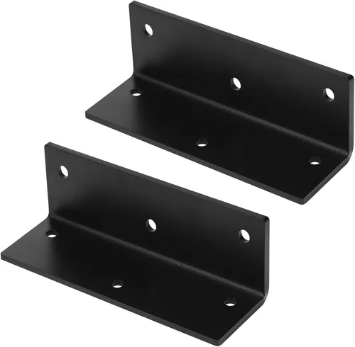 Miniatura 3 de 2 soportes de ángulo grande de 9 x 3 pulgadas, soporte de esquina L para postes de madera de 4 x 4, grosor de 3/16 pulgadas, carga máxima de 300