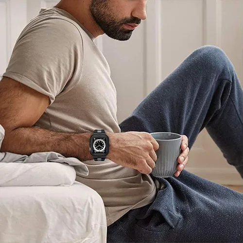 Miniatura 7 de Correas compatibles con Apple Watch Band 46mm 45mm 44mm 42mm, correa deportiva para hombres con funda protectora para Watch Series 11 10 9 8 7/ SE