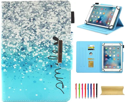 Miniatura 17 de Funda universal para tablet de 7 pulgadas, piel sintética [ranuras para tarjetas], cubierta magnética, para Samsung Galaxy Tab E/Tab A 7.0, Fire 7