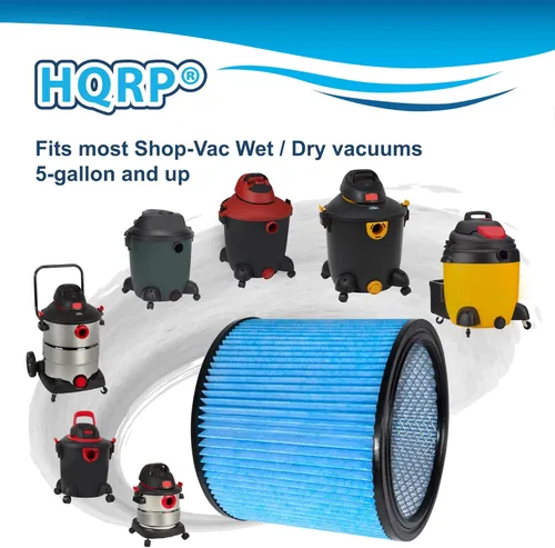Miniatura 4 de HQRP Filtro de cartucho HEPA H13 de alta eficiencia, paquete de 2 unidades de repuesto para Shop-vac 90340 90350 90304 90344 9034033, se adapta a