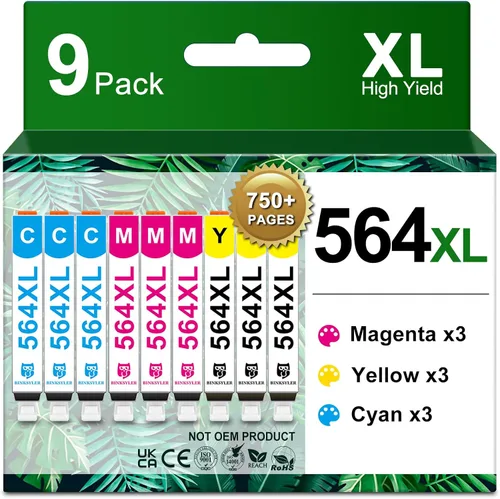 Miniatura 12 de Paquete de 17 cartuchos de tinta 564XL para HP 564 XL 564, compatible con impresoras HP Photosmart 7525 7520 5520 6520 6520 DeskJet 3520 Officejet