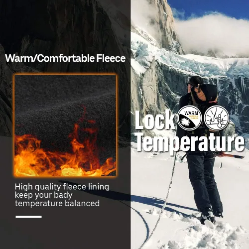 Miniatura 2 de Toomett Pantalones cargo de nieve para niños, niñas y niños al aire libre con forro polar suave Shell senderismo pesca esquí pantalones aislados