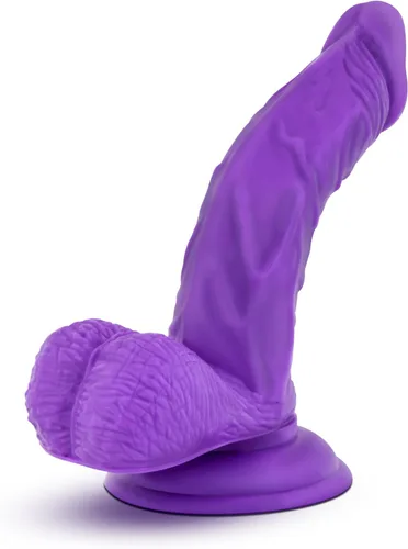Miniatura 7 de Blush Ruse Magic Stick - Consolador realista de silicona de 7 pulgadas, estimulante del punto G y P, polla curva con bolas, compatible con arnés
