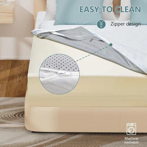 Miniatura 5 de Colchón Full de Espuma Viscoelástica, Colchón de Espuma Viscoelástica de 10 Pulgadas en una Caja, Sin Fibra de Vidrio, Sensación Media, Capas